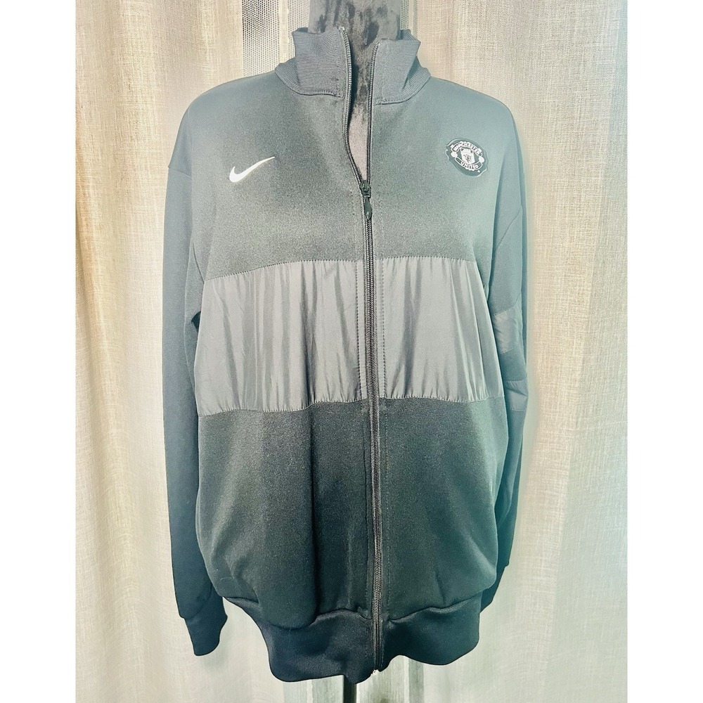 Nike Manchester United Vintage 00s Black Nylon Soccer Track Jacket Large Mens